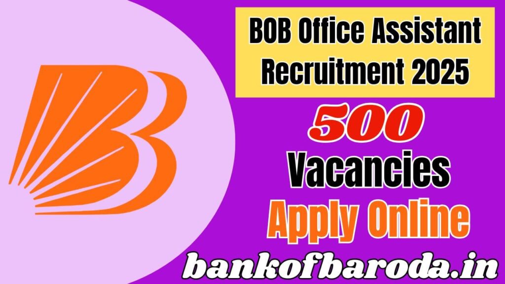 BOB Office Assistant recruitment 2025