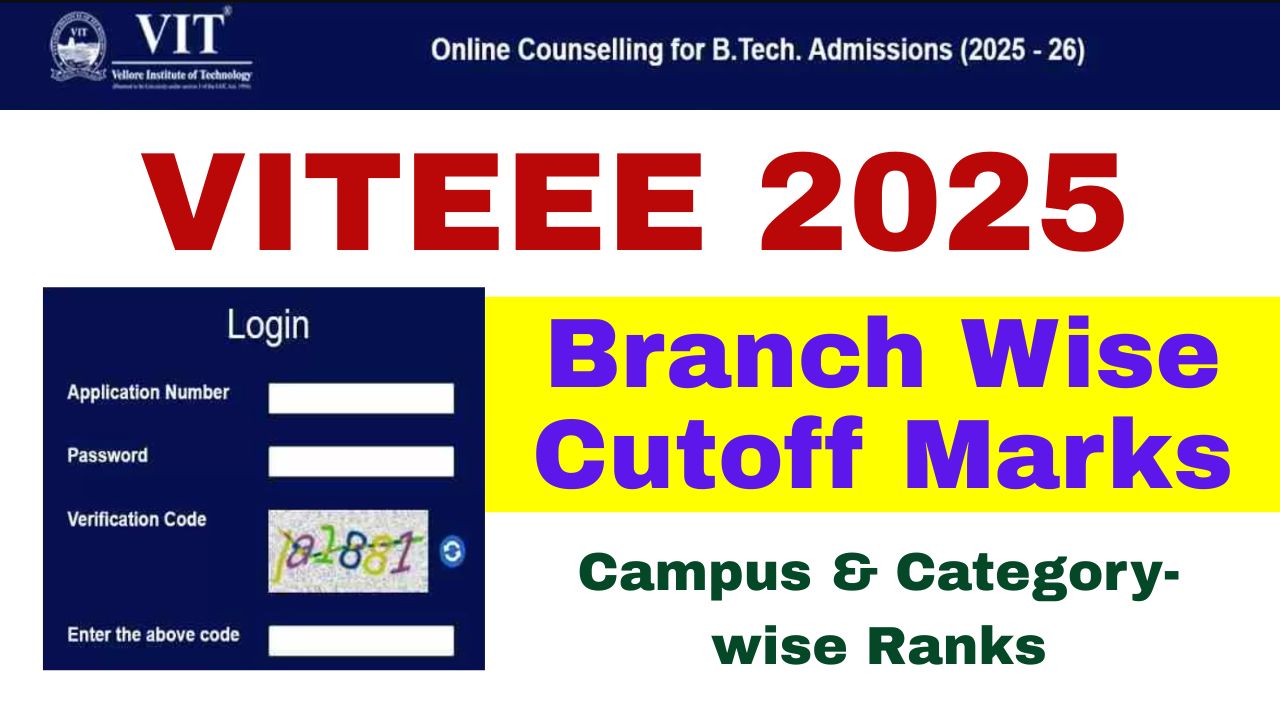 VITEEE 2025 Branch Wise Cutoff Marks