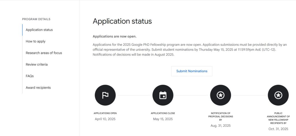 Google PhD Fellowship Program 2025: Check Benefits, Eligibility Criteria, Apply Online & Important Dates 2 fellowship